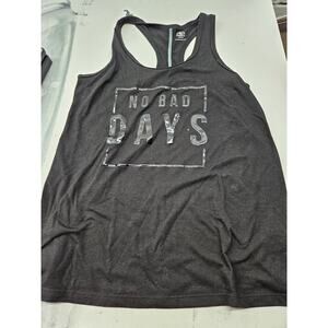Atheltic Works Womens Tank Top Large (12-14) No Bad Days